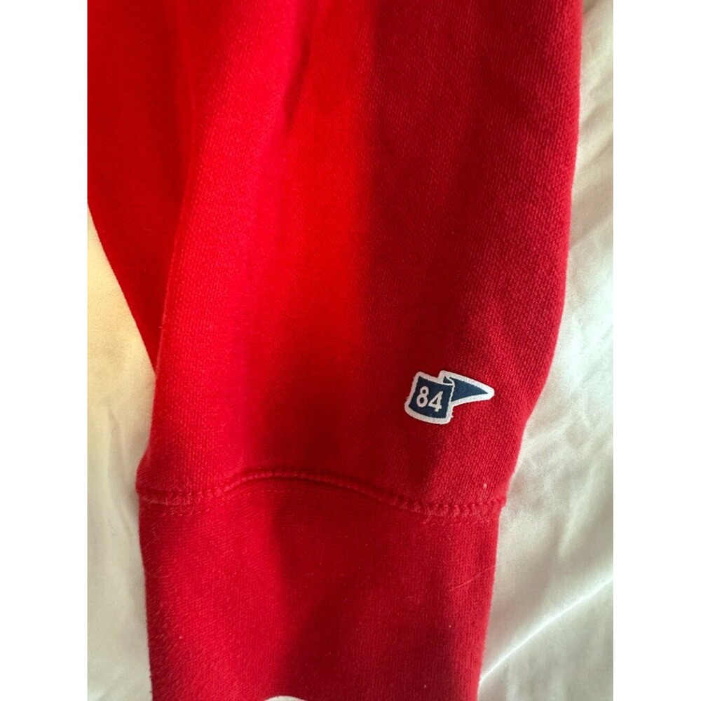 Vintage Style LMU College Sweatshirt Red Oversized Crewneck Graphic Pullover L - Picture 5 of 7
